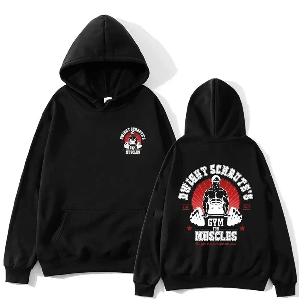 Powerhouse Gym Logo Hoodie Harajuku Men Women Geek Fitness Hoodies  Long Sleeve Aesthetic Sweatshirt