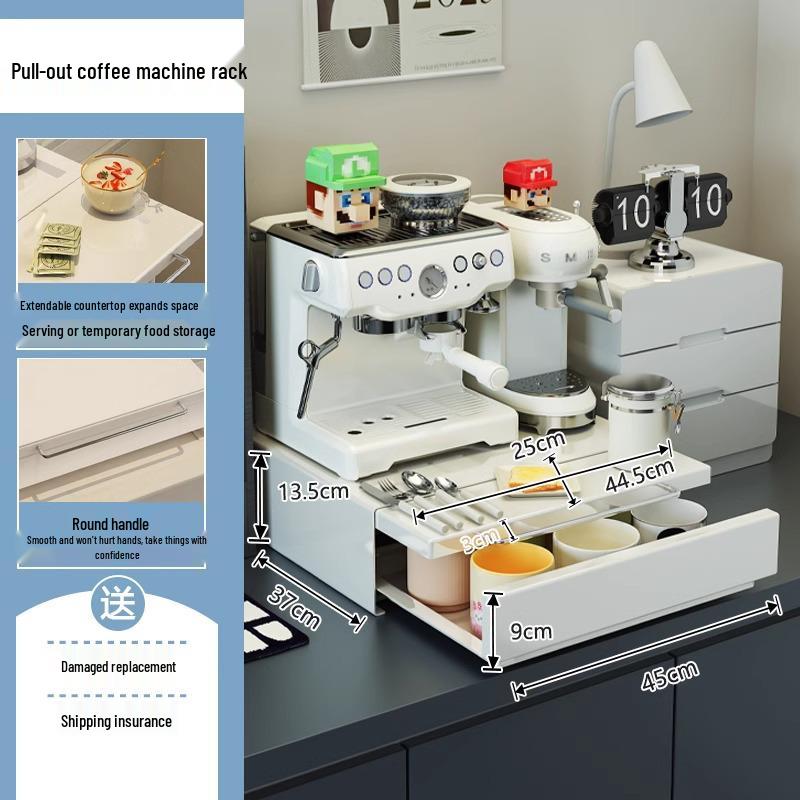 

Двухъярусная кухонная полка для хранения микроволновой печи и рисоварки