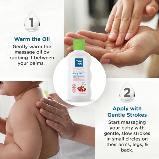 Mee Mee Baby Oil with Fruit Extracts/Moisturising Baby Lotion with Fruit Extracts (Baby Oil - 200ml)