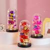 Preserved Flower Glass Cover, Valentine's Day Creative Gift, Rose Night Light Ornament, Ornament