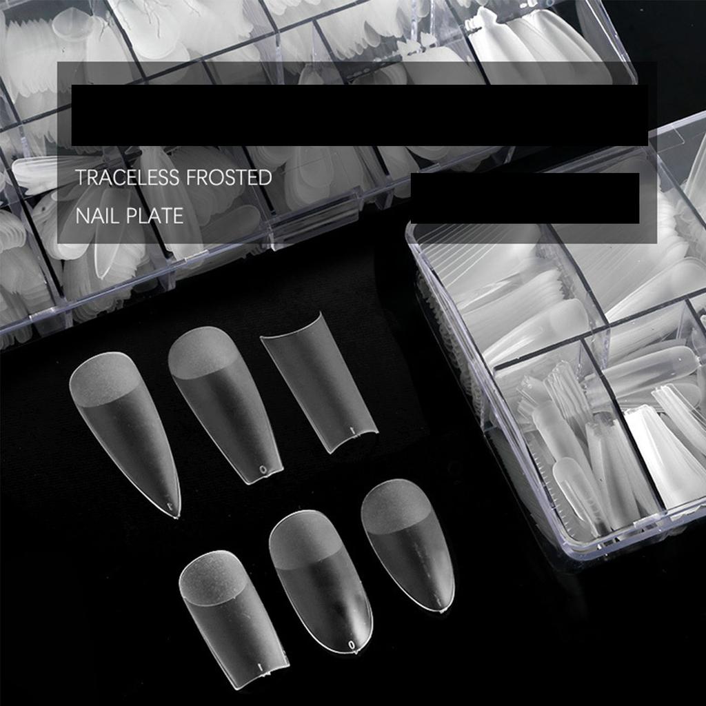 500Pcs Frosted False Nail Tips Half/Full Cover False Nail Tips Artificial Nail