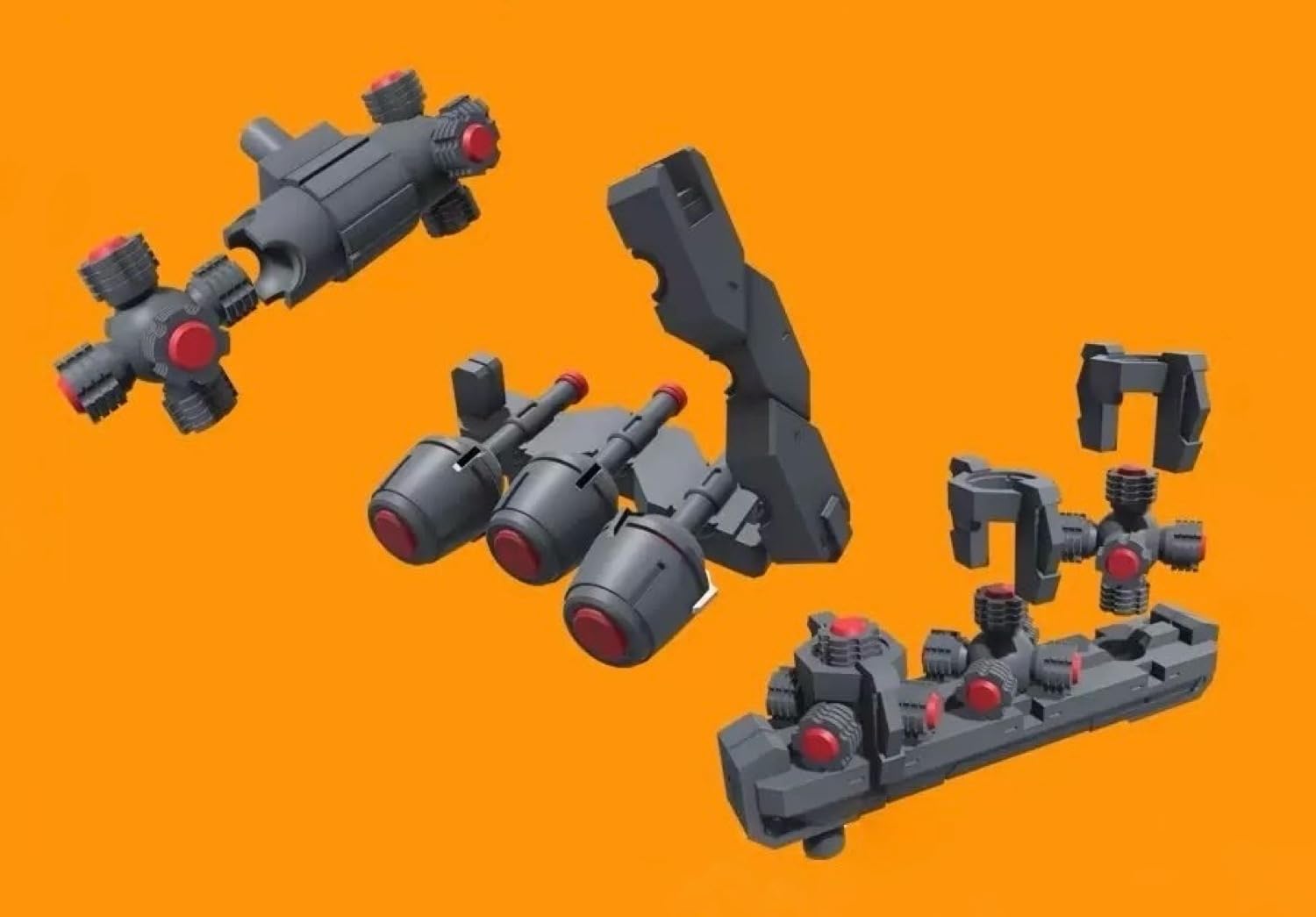 

HG RG Zaku MS Модификация 3D-принтер PLA Ручная граната Детали для детализации 1/144 [Б/у] серый