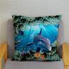 Poszewka na poduszkę Wzór delfinów oceanicznych Nadruk świata podwodnego Poduszka Dzieci Sofa Dekoracja domu