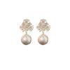 Light Luxury Exquisite Zircon Earrings Temperament Stud Earrings Niche Design Butterfly Earrings Pearl Earless Piercing Mosquito Coil Disc Ear Clips