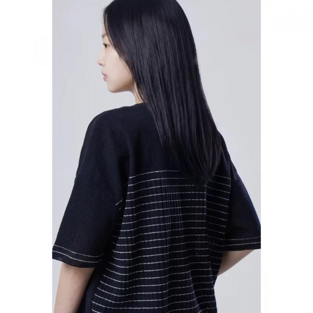 Benetton Back Stripe Crochet Knit Bakp73631