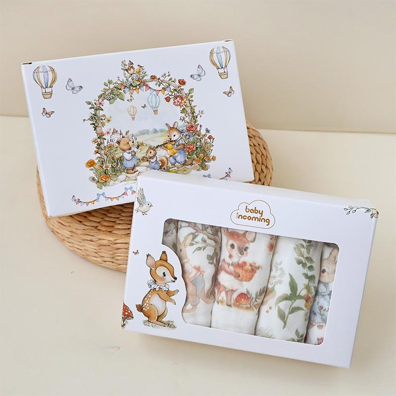 3pc/5pcs Cotton Baby Towel Guaze Burp Cloths for Newborn Babies Accessories Face Towel Muslin Squares Baby Shower Gift