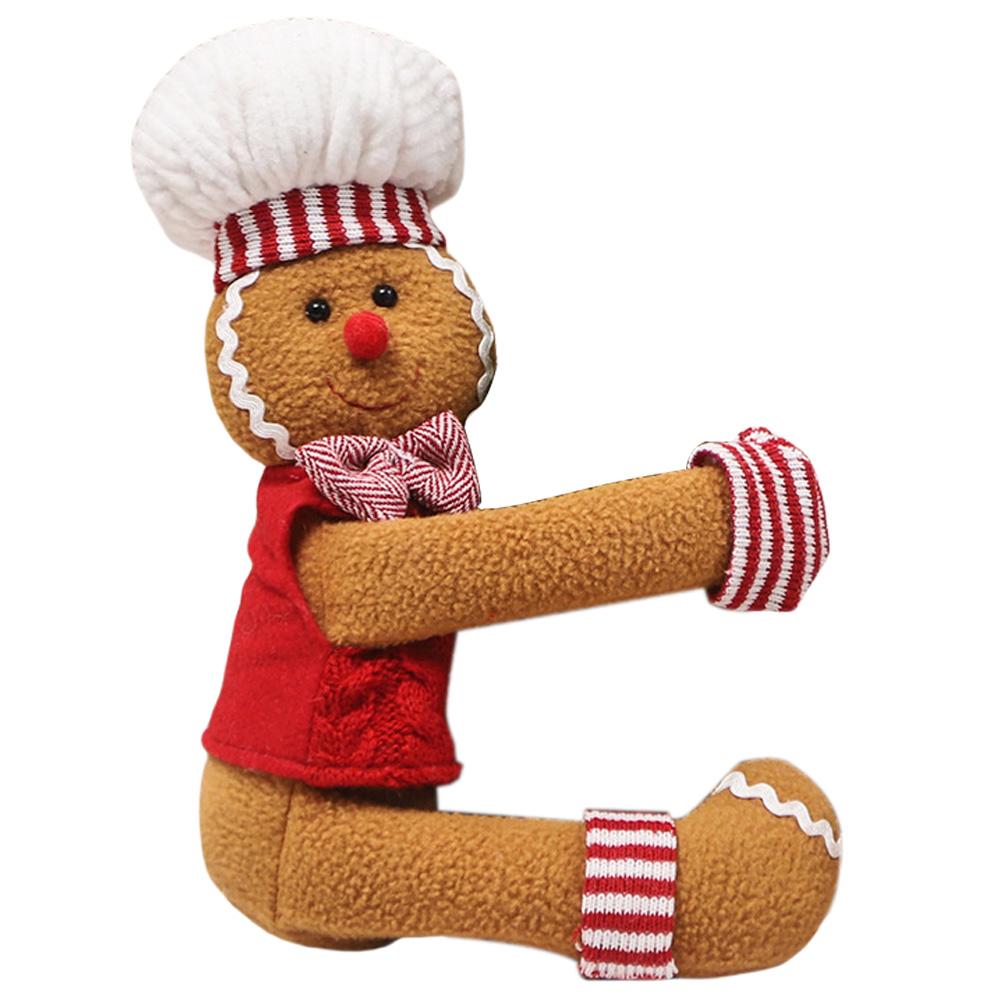 

Gingerbread Man Xmas Tree Topper Wine Bottle Cover Hugger Decorative Wine Bottle Holder Multi-Function for Bar Hotel Restaurant