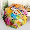 1 PC Automatic Folding Umbrella - Adventure Time Pattern Portable Foldable Design With 8 Ribs Christmas Birthday Gifts