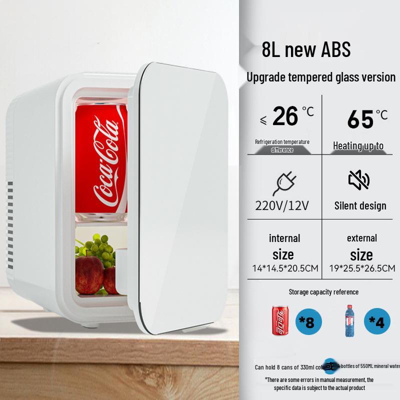 Compact Mini Fridge - Cooling & Heating for Cosmetics, Dorms, Cars, Home