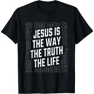 SHAAMOU Jesus Christ Way Truth Life Women Men Family Christian Faith T-Shirt