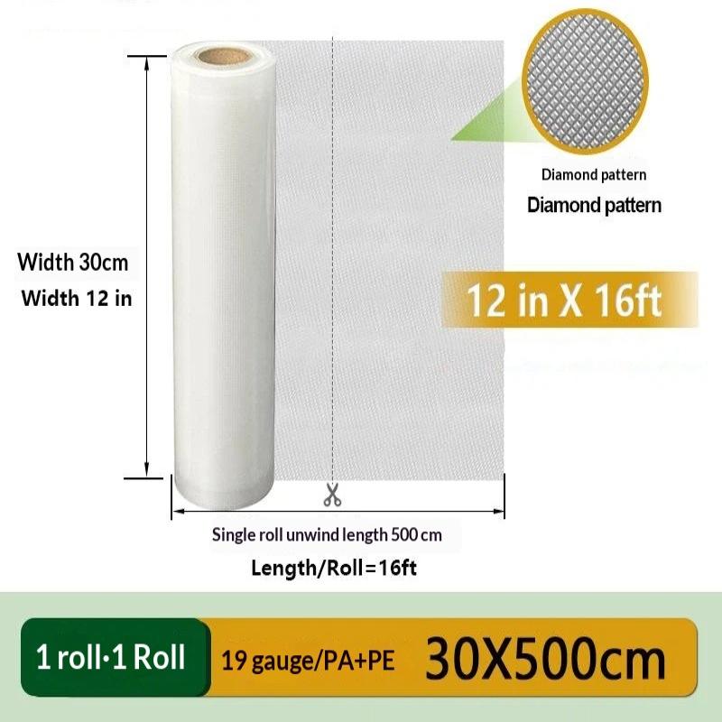 Bpa Free Vacuum Sealer Rolls Food Grade Universal Compatible For Kitchen Food Storage Meal Prep Sous Vide