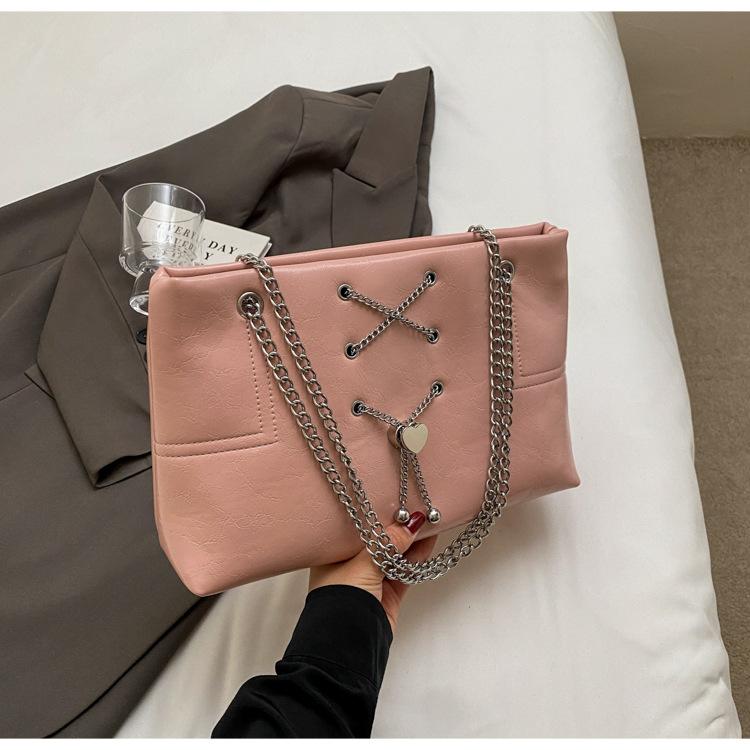 

Модная сумка через плечо, вместительная сумка-мессенджер, женская сумка в зарубежном стиле, новая трендовая темпераментная универсальная сумка высокого класса для отдыха 2025 розовый