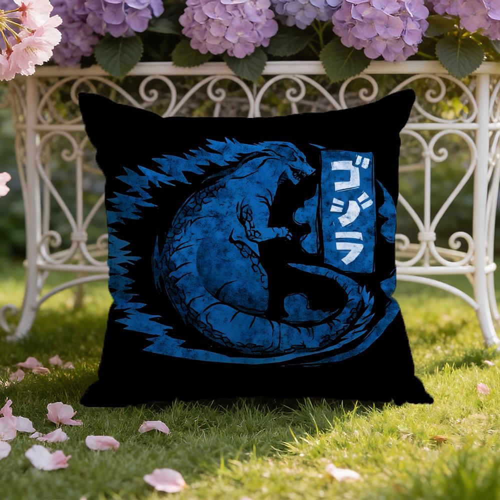 Anime G-GojiraS Cushion Cover Home & Car Dual-Scene Pillow Cover: Reversible for Premium Comfort