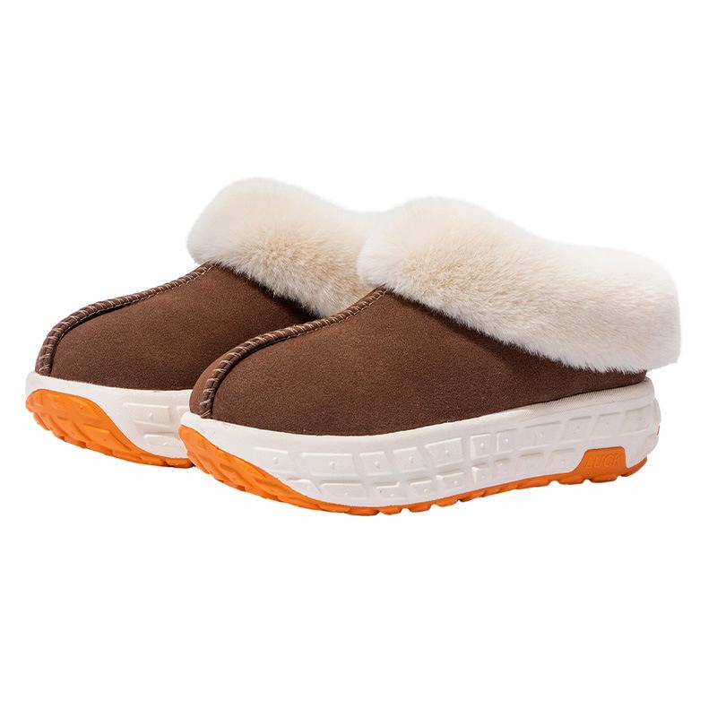 Thick-soled Cotton Shoes, Indoor Home Anti-slip Bags and Warm Plush Slippers Are Worn Outside
