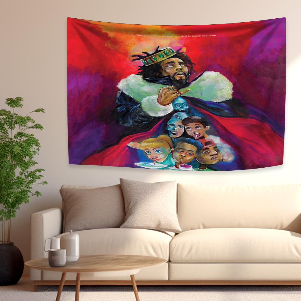 J Rapper Tapestry Coles Pop Music Flag Home Decoration Aesthetics Bedroom Dorm Party Backdrop Concert Decor Fans Gifts