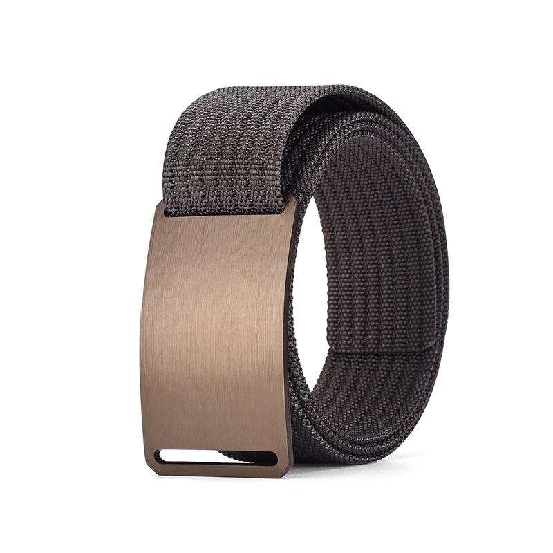 Aluminum Buckle Nylon Belt New Outdoor Belt Men's Casual Canvas Woven Belt