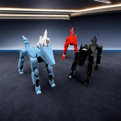 Mehrgelenkige, 3D-gedruckte menschliche Puppe, voll bewegliches Dekompressionsspielzeug im mechanischen Stil