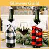 Elegant Red And Black Holiday Wine Bottle Cover For Stylish Christmas Decoration