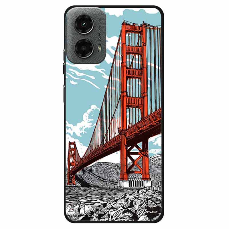 Dla Motoroli Moto G 5G (2024) Etui Miękkie TPU Wzór Telefon Pokrowiec