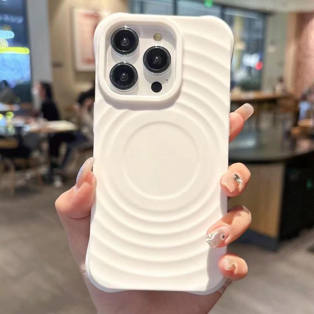 Magnetic Circular Pattern Drop-Proof Phone Case for iPhone 11 To 17 Pro Max