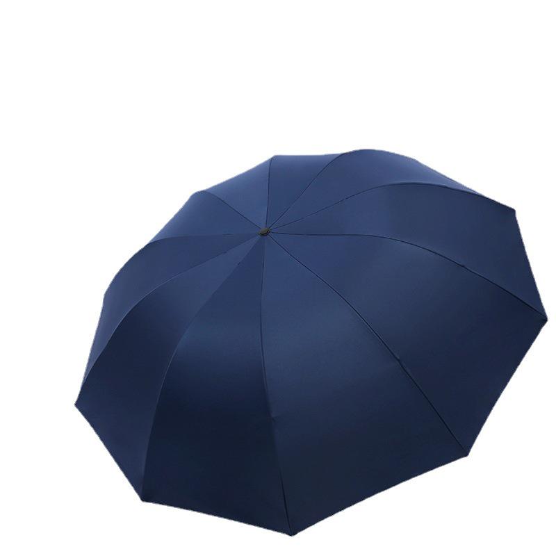 Customized Men's 10-Rib Automatic Sun & Rain Triple Folding Umbrella