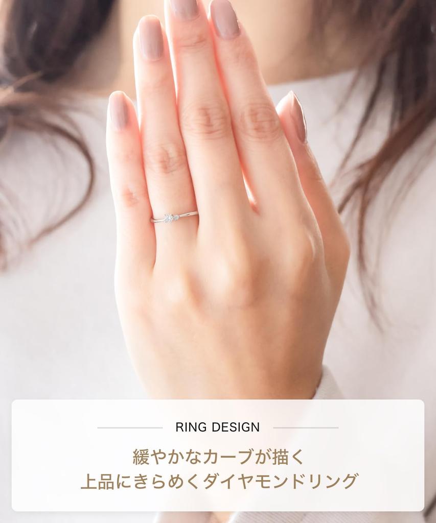 LEGAN Platinum 900 Diamond Size PT900 Natural Diamond Engagement Proposal Made In Japan Ring, 8, 0.1ct, Ring, Ring, Women's,