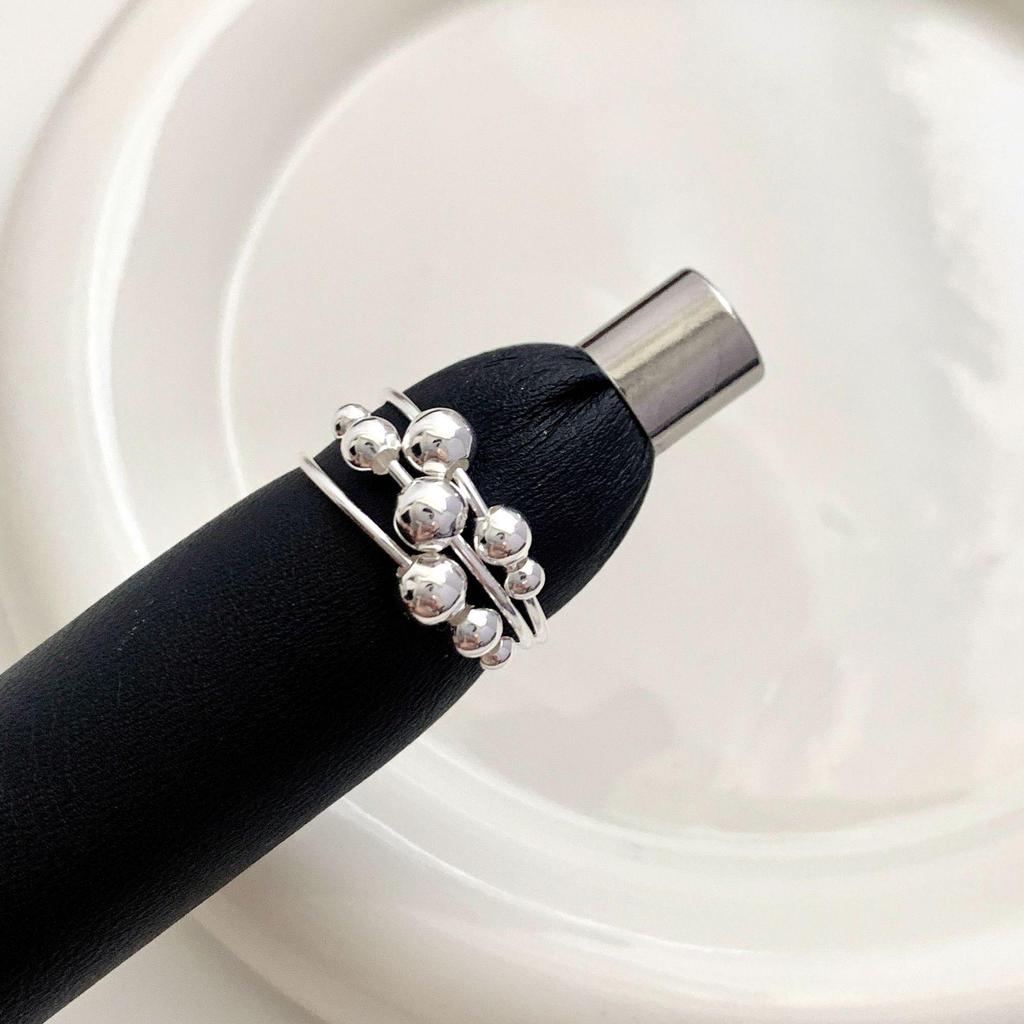 Versatile Multi-layer Bead Ring for Women: Fashion-Forward Stackable Open Design for the Index Finger