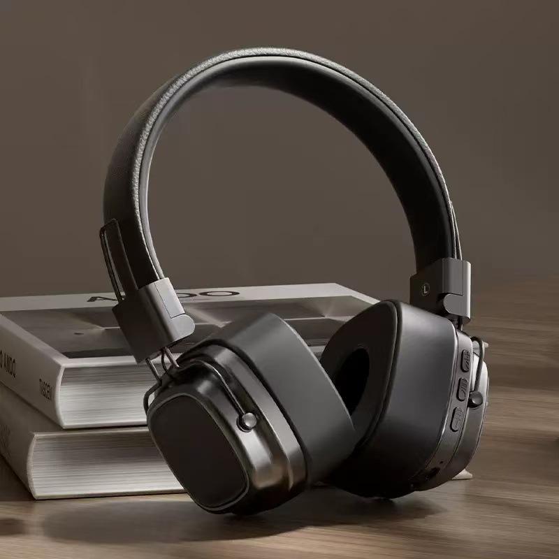 American Retro Style Over-Ear Headphones with Heavy Bass, Bluetooth 5.3 Wireless Headset