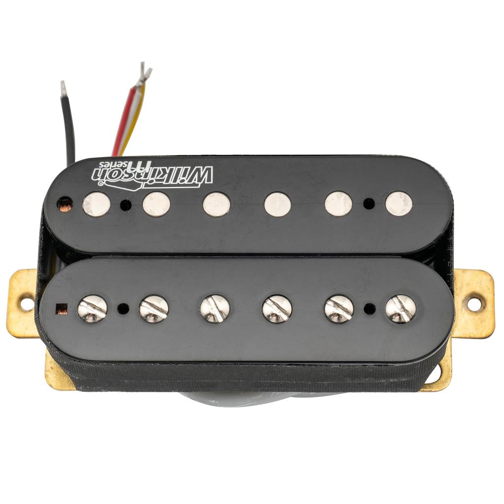 Wilkinson WOHHB Ceramic Overwound Open Humbucker Pickup for Electric Guitar Black Neck,