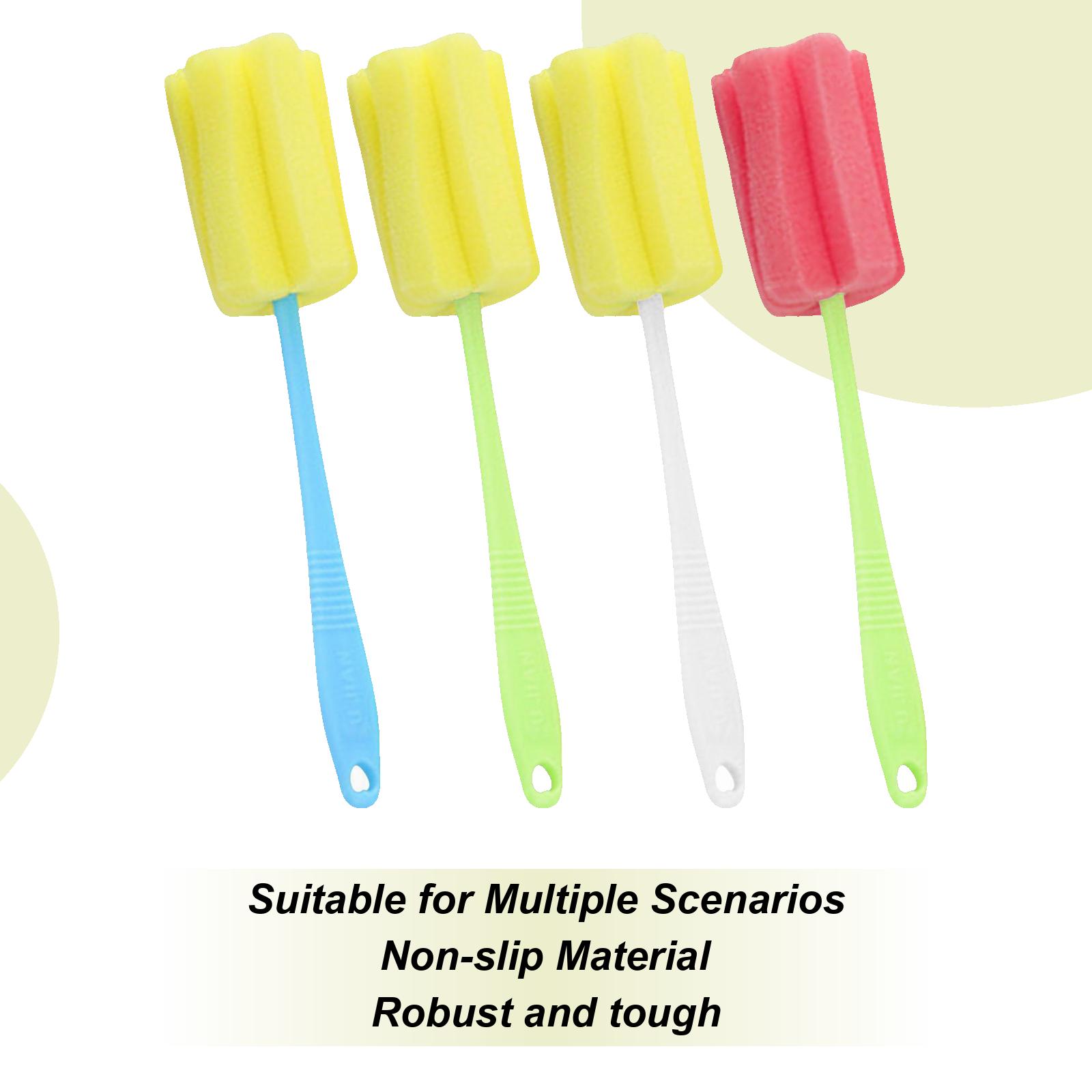 

Cup Sponge Cleaning Brush Portable Bottle Washer Sponge Head Kitchen Accessories Long Handle Glass Cup Cleaning Brush CN