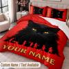 Custom Name Text 3Pcs Bedding Set Pet Sematary Duvet Cover And Two Pillowcases