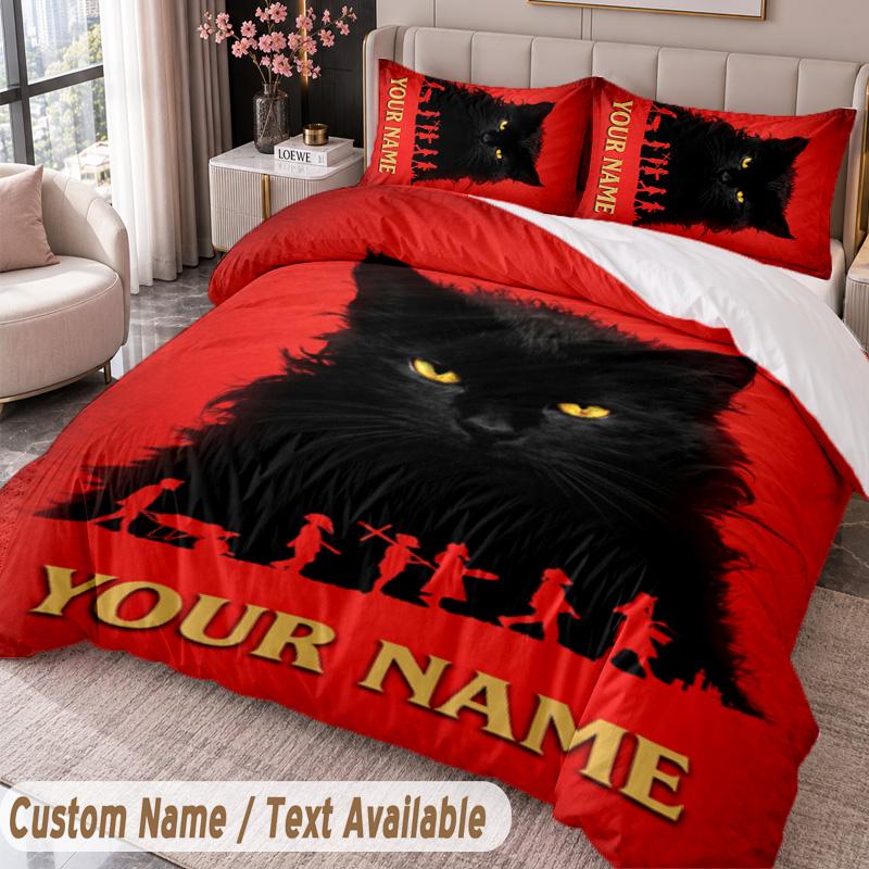 Custom Name Text 3Pcs Bedding Set Pet Sematary Duvet Cover And Two Pillowcases