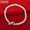 925 Sterling Silver Bracelet Men And Women Fashion Wedding Jewelry