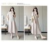 Elegant Plus Size Knit Maternity Dress - Solid Color, Short Sleeve, Summer 2026