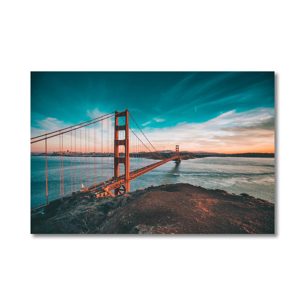 Sunset Mountains Sky Posters Sea Landscape Canvas Painting Natural Scenery Wall Art Pictures Living Room Home Decor Gift Poster