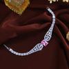 Princess Pink Diamond Wheat Ears Hollowed Out Light Luxury Ins Wind Zircon Bracelet Sweet And Versatile Temperament High-End Bracelet Bracelet Bracele