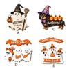 Halloween Porch Wall Sign for Front Door Entryway Display, Funny Wooden Hanging Pendant Accent for Fall Party Setup
