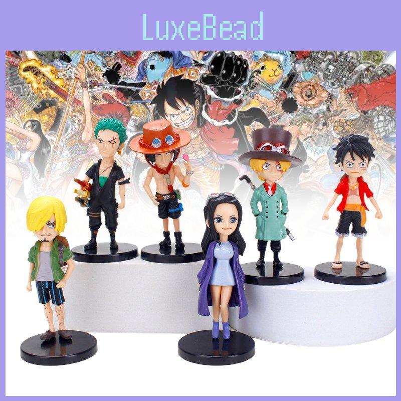 One Piece 6pcs Role Pvc Toy Model Desktop Decoration Children Gift Christmas