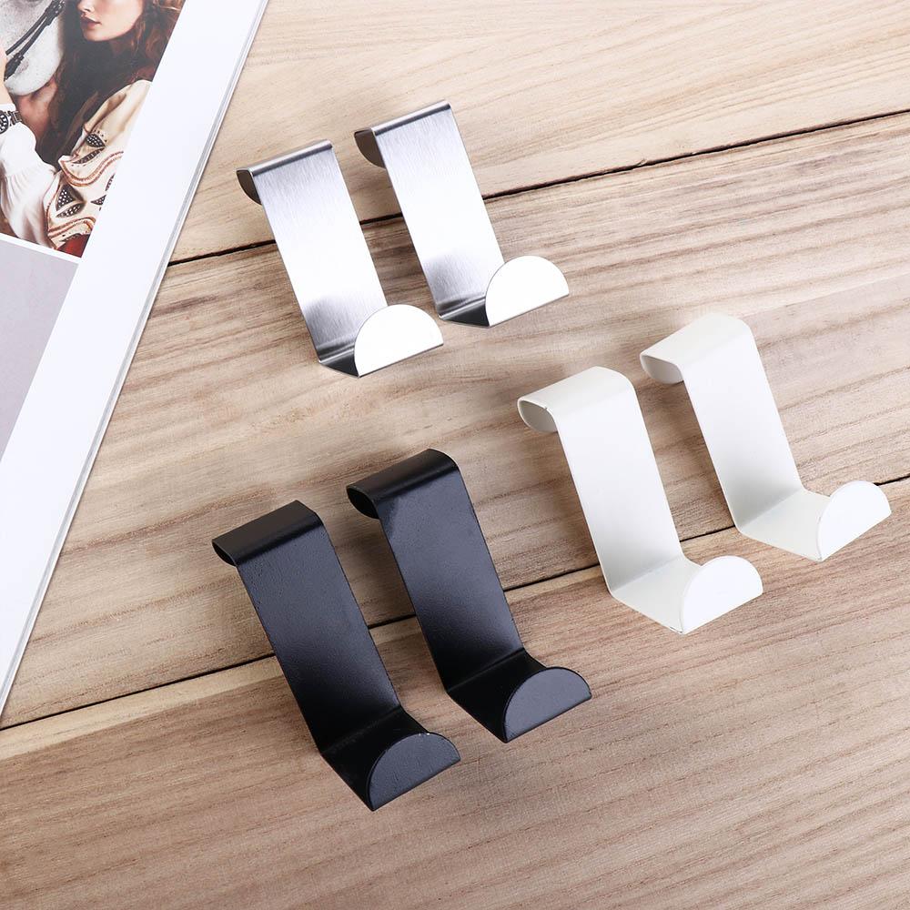 Punch-Free For Kitchen Bathroom Door Rear Organizer Storage Rack Clothes Hanger Hook Key Hook
