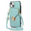 For iPhone 15 Anti-Scratch PU Leather+TPU Phone Cover Case Card Holder Kickstand Phone Shell