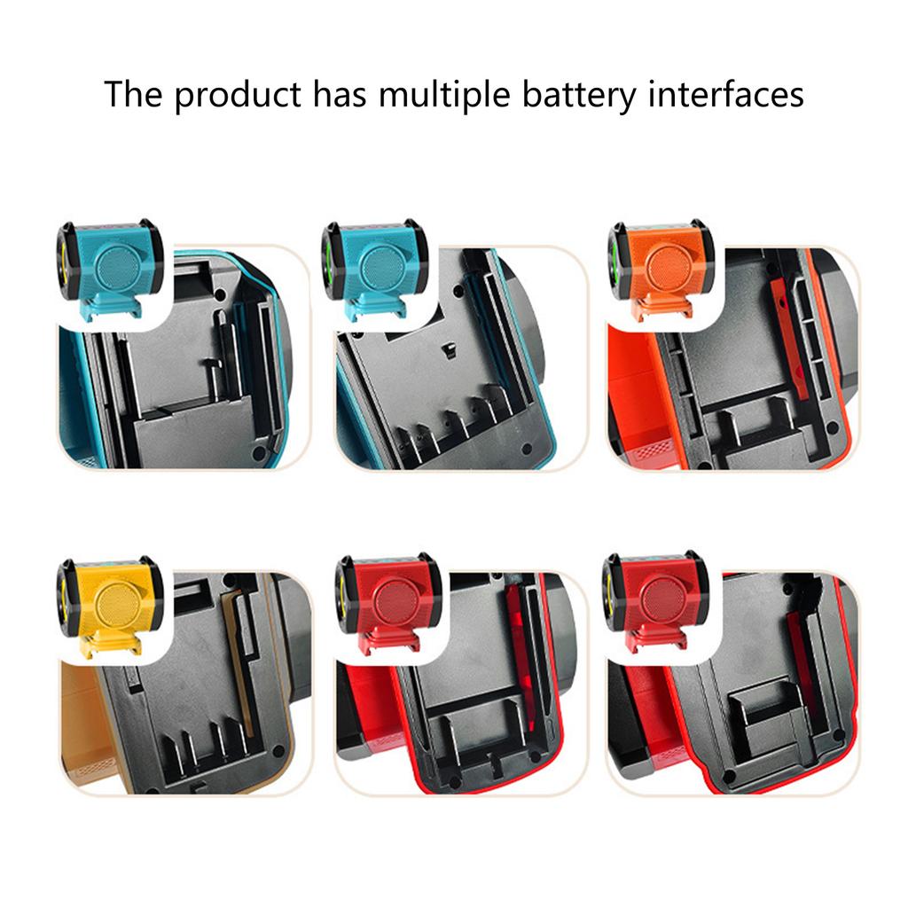 Portable Bluetooth-compatible Speaker Wireless Outdoor Camping Light Music Player 18V Battery Colorful Light