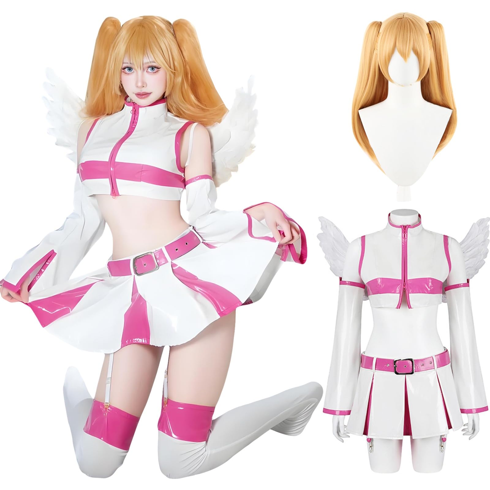 

Lilyel Cosplay Lilyel Temptation Костюм для косплея для школы и сцены Лилиса Амано Косплей Парик Размер [Отличное качество] Парик, 2,5-мерный костюм,