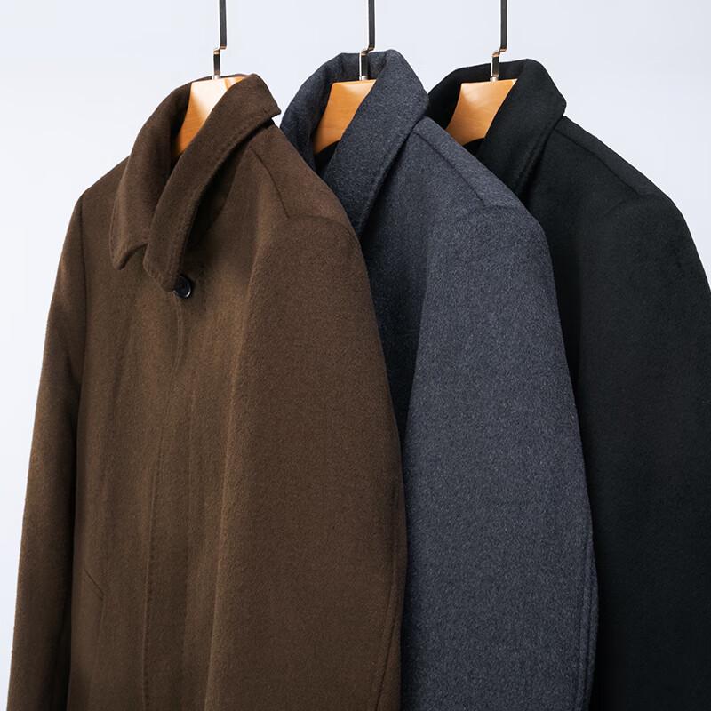 Firstview Men's Urban Casual Long Wool Blend Overcoat FV24D1115