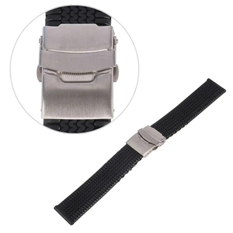 Cinturino per Orologio Cinturino Chiusura Pieghevole Silicone Braccialetto Cinturini per Orologio Accessori di Ricambio