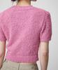 MUSINSA STANDARD WOMAN Women'S Fancy Yarn Crew Neck Short Sleeve Knit [Pink]