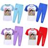 Kpop Demon Hunters Saja Jongens Patroon Kinder Katoenen Pyjamaset Met Cartoon Patroon Voor Zomer En Lente Nachtkleding