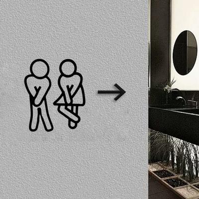 Yousheng 2 ks 3D tištěné koupelnové značky Dveře toalety Muži Ženy Značka Obchodní Restaurace Kancelář Hotel Toaleta Zeď Značení identifikace pohlaví