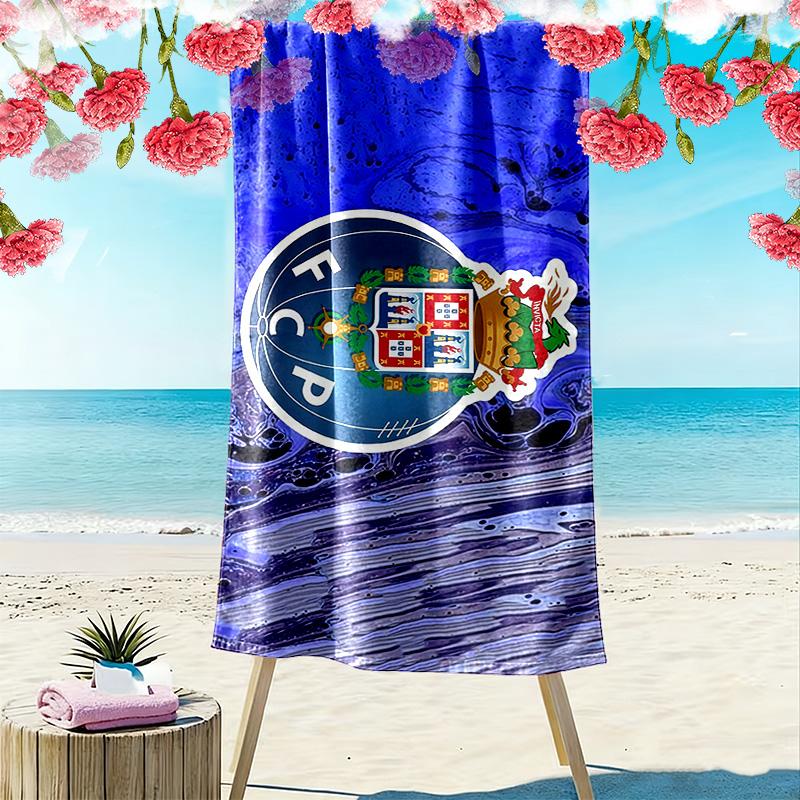 Futebol Clube Do Porto Print Beach Towel, Large Soft Quick Dry Towel for Beach Camping Swimming