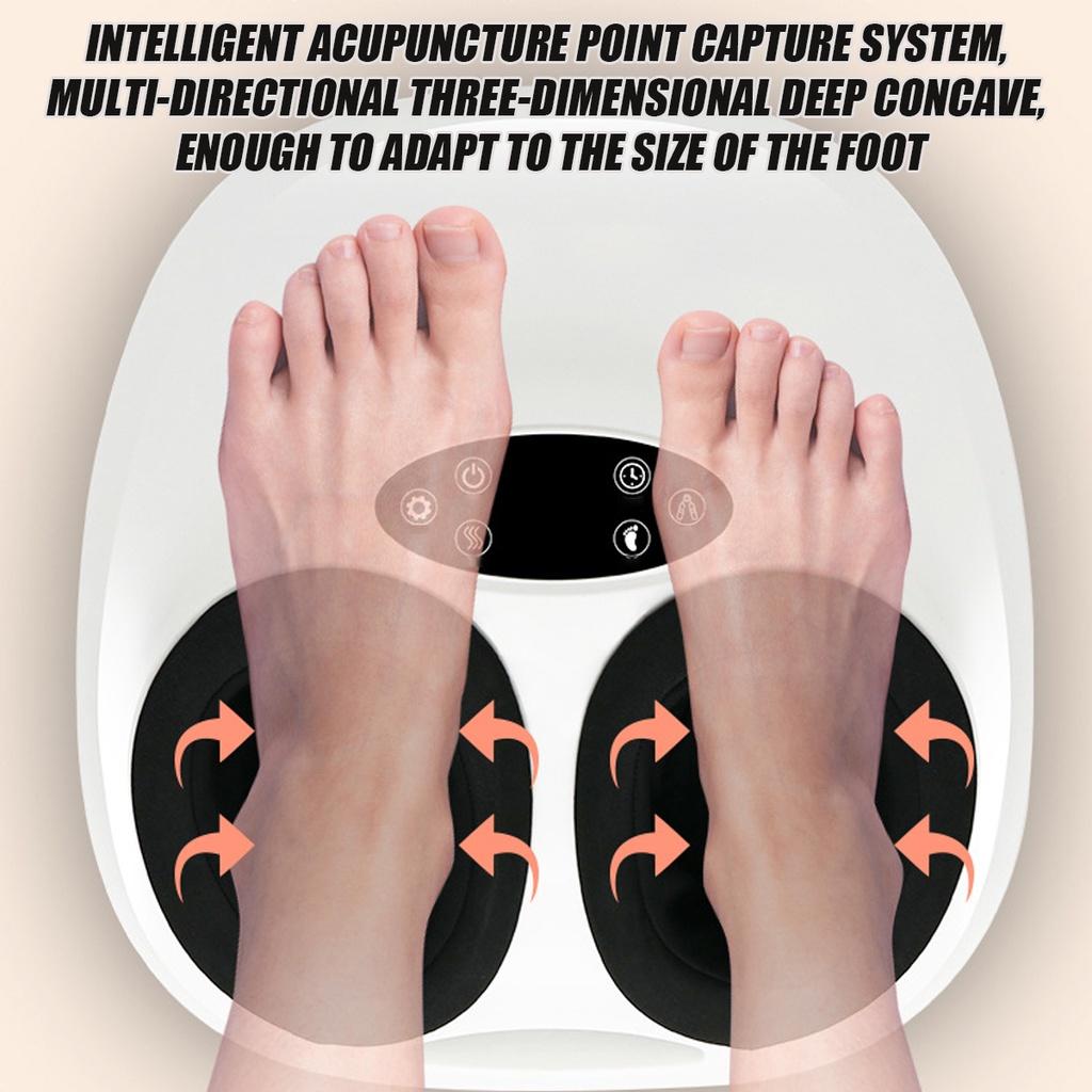 4D Shiatsu Kneading Air Pressure Foot Massager Infrared Heating Electric Foot Massage Care Machine Health Care Foot Massage Tool 48W