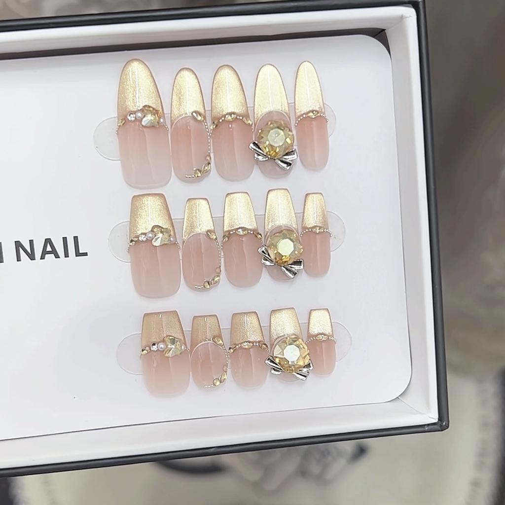 Pure Handmade Phototherapy Wear Armor, Romantic Full House Finished Product Reusable Nail Patches